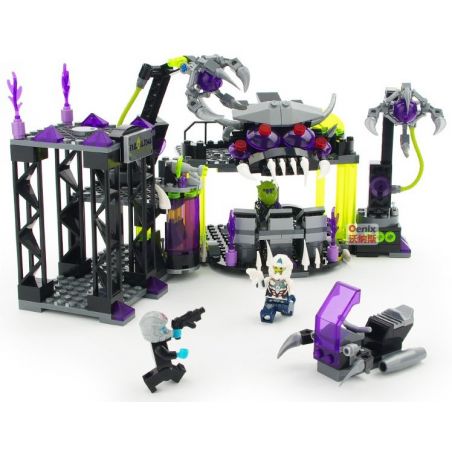 Enlighten 1613 Qman 1613 non  CĂN CỨ BỌN TỘI PHẠM bộ đồ chơi xếp lắp ráp ghép mô hình Space Adventure SPACE ADVENTURE VILLAINS ALLIANCE BASE Thám Hiểm Không Gian 398 khối