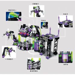 Enlighten 1613 Qman 1613 non  CĂN CỨ BỌN TỘI PHẠM bộ đồ chơi xếp lắp ráp ghép mô hình Space Adventure SPACE ADVENTURE VILLAINS ALLIANCE BASE Thám Hiểm Không Gian 398 khối