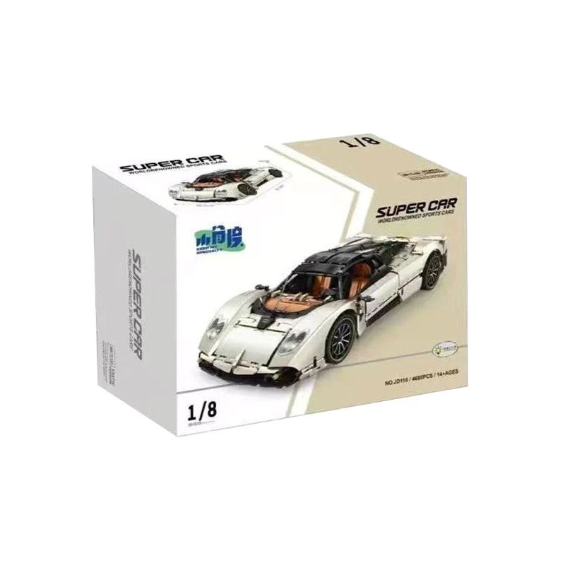 SMALL ANGLE JD0118 0118 PAGANI 1 8 tỷ lệ 1:8 bộ đồ chơi xếp lắp ráp ghép mô hình Technic Kỹ Thuật Công Nghệ Cao Mô Hình Phương Tiện 4688 khối