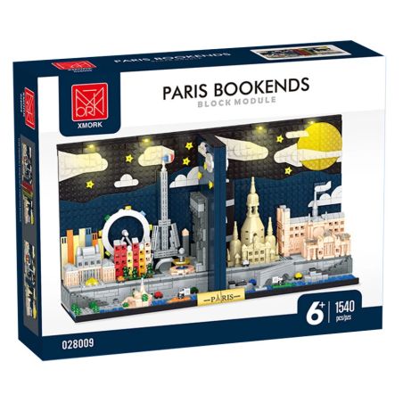 MorkModel 028009 Mork Model 028009 BOOKMARK SKYLINE PARIS bộ đồ chơi xếp lắp ráp ghép mô hình Architecture PARIS SKYLINE BOOKENDS Công Trình Kiến Trúc 1540 khối