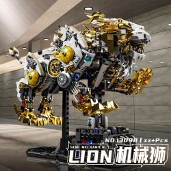 BEAUTY AND 13090 SƯ TỬ CƠ HỌC bộ đồ chơi xếp lắp ráp ghép mô hình SEMI MECHANICAL LION