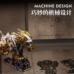 BEAUTY AND 13090 SƯ TỬ CƠ HỌC bộ đồ chơi xếp lắp ráp ghép mô hình SEMI MECHANICAL LION