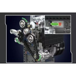 MouldKing 10215 Mould King 10215 ĐỘNG CƠ SIÊU XE KOENIG bộ đồ chơi xếp lắp ráp ghép mô hình Technic SUPERCAR ENGINE Kỹ Thuật Công Nghệ Cao Mô Hình Phương Tiện 739 khối