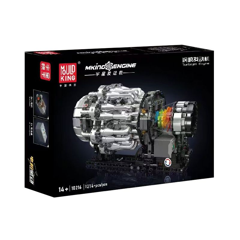 MouldKing 10216 Mould King 10216 ĐỘNG CƠ PHẢN LỰC TUABIN bộ đồ chơi xếp lắp ráp ghép mô hình Technic TURBOJET ENGINE Kỹ Thuật Công Nghệ Cao Mô Hình Phương Tiện 1214 khối
