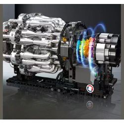 MouldKing 10216 Mould King 10216 ĐỘNG CƠ PHẢN LỰC TUABIN bộ đồ chơi xếp lắp ráp ghép mô hình Technic TURBOJET ENGINE Kỹ Thuật Công Nghệ Cao Mô Hình Phương Tiện 1214 khối