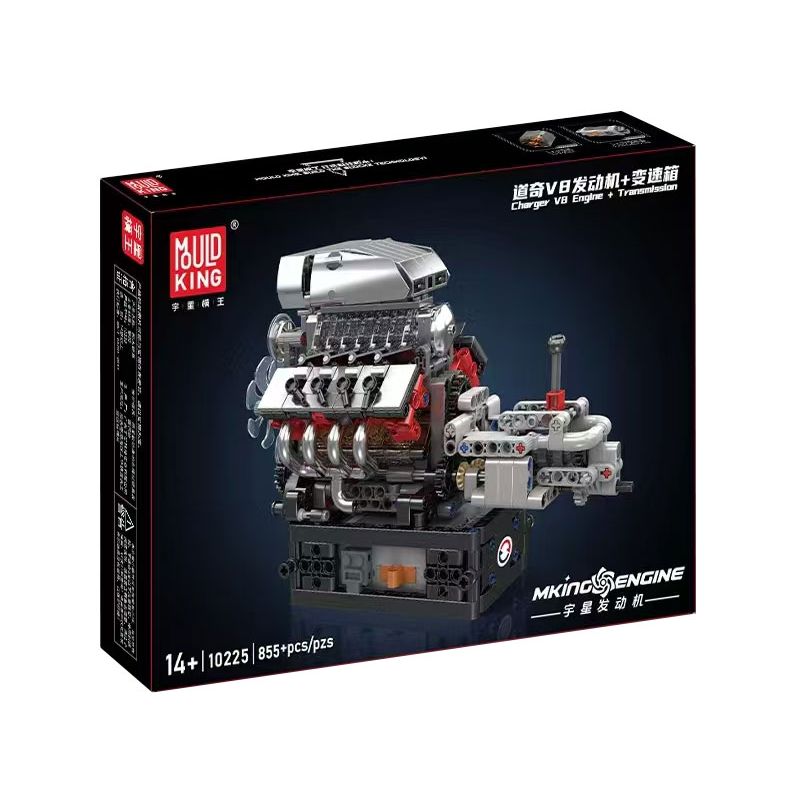 MouldKing 10225 Mould King 10225 ĐỘNG CƠ DODGE V8 TRUYỀN TẢI bộ đồ chơi xếp lắp ráp ghép mô hình Technic V8 ENGINE Kỹ Thuật Công Nghệ Cao Mô Hình Phương Tiện 855 khối