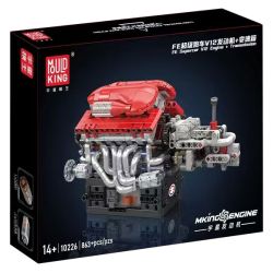 MouldKing 10226 Mould King 10226 ĐỘNG CƠ SUPERCAR V12 FE TRUYỀN TẢI bộ đồ chơi xếp lắp ráp ghép mô hình Technic V12 ENGINE Kỹ Thuật Công Nghệ Cao Mô Hình Phương Tiện 863 khối