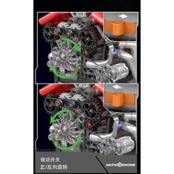 MouldKing 10226 Mould King 10226 ĐỘNG CƠ SUPERCAR V12 FE TRUYỀN TẢI bộ đồ chơi xếp lắp ráp ghép mô hình Technic V12 ENGINE Kỹ Thuật Công Nghệ Cao Mô Hình Phương Tiện 863 khối