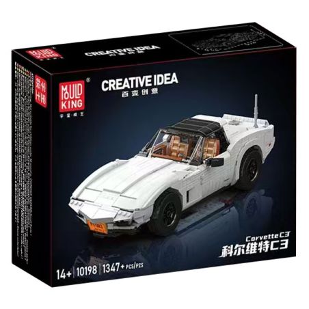 MouldKing 10198 Mould King 10198 XE THỂ THAO CORVETTE C3 bộ đồ chơi xếp lắp ráp ghép mô hình Technic Kỹ Thuật Công Nghệ Cao Mô Hình Phương Tiện 1347 khối