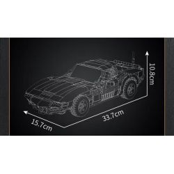 MouldKing 10198 Mould King 10198 XE THỂ THAO CORVETTE C3 bộ đồ chơi xếp lắp ráp ghép mô hình Technic Kỹ Thuật Công Nghệ Cao Mô Hình Phương Tiện 1347 khối