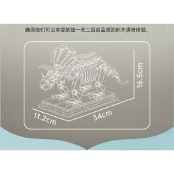 MouldKing 29006 Mould King 29006 KHỦNG LONG HÓA THẠCH TRICERATOPS bộ đồ chơi xếp lắp ráp ghép mô hình Jurassic World DINO FOSSILS TRICERATOPS Thế Giới Khủng Long 397 khối