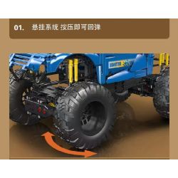 MouldKing 18039 Mould King 18039 XE QUÁI VẬT bộ đồ chơi xếp lắp ráp ghép mô hình Technic BIGFOOT MONSTER TRUCK Kỹ Thuật Công Nghệ Cao Mô Hình Phương Tiện 1454 khối