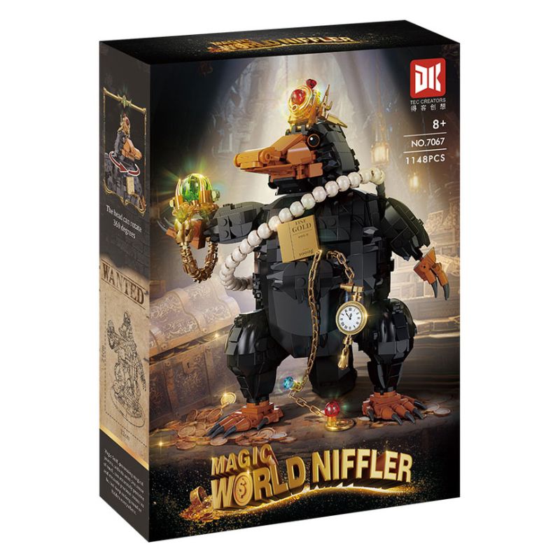 DK 7067 NHỮNG CON THÚ TUYỆT VỜI Ở ĐÂU MAGIC SNIFFING bộ đồ chơi xếp lắp ráp ghép mô hình Harry Potter MAGIC WORLD NIFFLER Chú Bé Phù Thủy 1148 khối