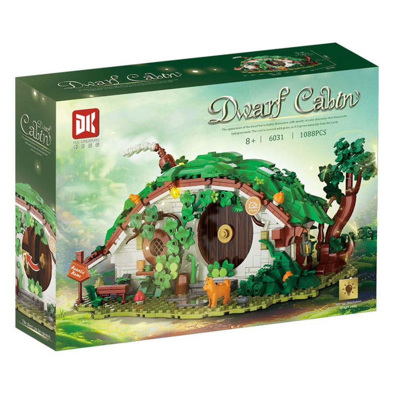 DK 6031 DWARF HOME HOBBIT BAG BOTTOM bộ đồ chơi xếp lắp ráp ghép mô hình The Lord Of The Rings DWARF CABIN Chúa Nhẫn 1088 khối