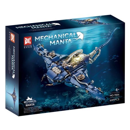 DK 7054 CÁ QUỶ CƠ bộ đồ chơi xếp lắp ráp ghép mô hình MECHANICAL MANTA 689 khối