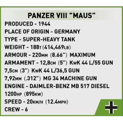 COBI 20078 XE TĂNG SIÊU NẶNG CỦA CHUỘT tỷ lệ 1:35 bộ đồ chơi xếp lắp ráp ghép mô hình Military Army PANZER VIII MAUS Quân Sự Bộ Đội 1342 khối