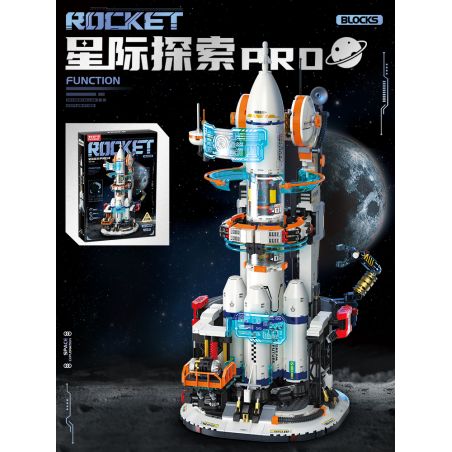 FEMIBOX S43010 43010 STAR EXPLECTOR PRO ROCKET bộ đồ chơi xếp lắp ráp ghép mô hình City Thành Phố 1748 khối