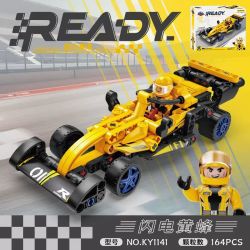 Kazi KY1141 1141 SUPERCAR MÁT MẺ LIGHTNING HORNETS F1 CÔNG THỨC ĐUA XE ĐIỆN TRỞ LẠI bộ đồ chơi xếp lắp ráp ghép mô hình Technic Kỹ Thuật Công Nghệ Cao Mô Hình Phương Tiện 164 khối