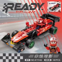 Kazi KY1142 1142 SUPERCAR MÁT MẺ RED FLAME SHADOW CÔNG THỨC ĐUA F1 BACK-ROAD bộ đồ chơi xếp lắp ráp ghép mô hình Technic Kỹ Thuật Công Nghệ Cao Mô Hình Phương Tiện 181 khối