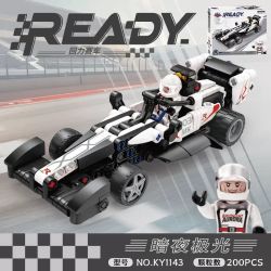 Kazi KY1143 1143 SUPERCAR MÁT MẺ ĐÊM TỐI AURORA CÔNG THỨC F1 RACING RETURN bộ đồ chơi xếp lắp ráp ghép mô hình Technic Kỹ Thuật Công Nghệ Cao Mô Hình Phương Tiện 200 khối