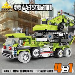 Kazi KY80469 80469 XE KỸ THUẬT ĐÔ THỊ BỐN TRONG MỘT bộ đồ chơi xếp lắp ráp ghép mô hình City Thành Phố 912 khối