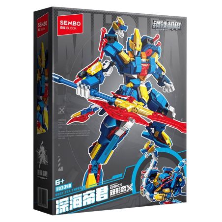 SEMBO 103390 THÉP MECHA HOÀNG ĐẾ BIỂN DEEP TEAM KHỦNG LONG BIẾN ĐỔI bộ đồ chơi xếp lắp ráp ghép mô hình 620 khối