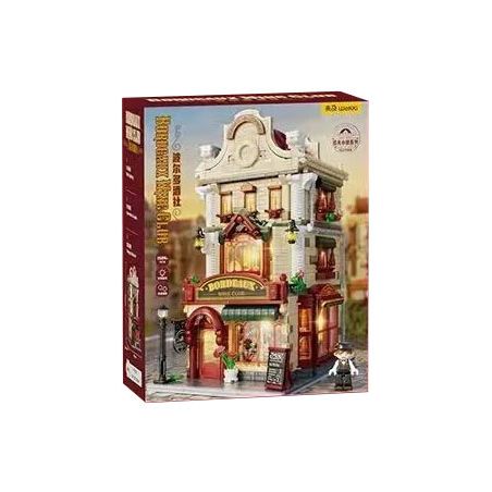WEKKI 516700 THỊ TRẤN SHIGUANG CÂU LẠC BỘ RƯỢU VANG BORDEAUX bộ đồ chơi xếp lắp ráp ghép mô hình Creator Sáng Tạo