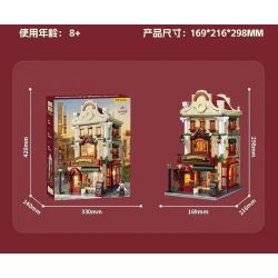 WEKKI 516700 THỊ TRẤN SHIGUANG CÂU LẠC BỘ RƯỢU VANG BORDEAUX bộ đồ chơi xếp lắp ráp ghép mô hình Creator Sáng Tạo
