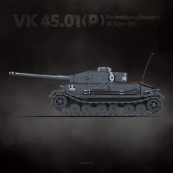 QuanGuan 100308 Quan Guan 100308 GERMAN TIGER P TANK VK 45 01 (P) bộ đồ chơi xếp lắp ráp ghép mô hình Military Army PANZERKAMPFWAGEN VI TIGER(P) Quân Sự Bộ Đội 1531 khối