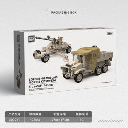 THIRDPARTY 300011 BOFORS 40MM L / 60 SÚNG PHÒNG KHÔNG MÁY KÉO PHÁO CỦA MORRIS CDSW 6X4 1:35 tỷ lệ 1:35 bộ đồ chơi xếp lắp ráp ghép mô hình Military Army BOFORS 40 MM L/60 MORRIS CDSW 6X4 Quân Sự Bộ Đội 402 khối