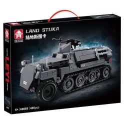 LE YI 66085 CHIẾC XE BỌC THÉP BÁN THEO DÕI ĐẤT ĐAI bộ đồ chơi xếp lắp ráp ghép mô hình Military Army LAND STUKA Quân Sự Bộ Đội 436 khối