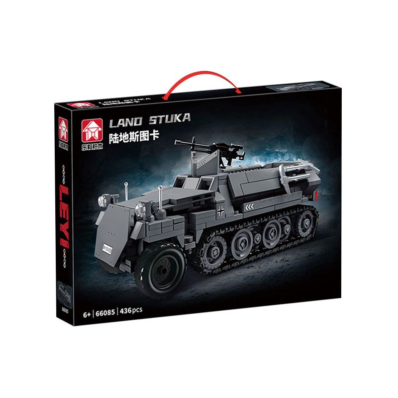 LE YI 66085 CHIẾC XE BỌC THÉP BÁN THEO DÕI ĐẤT ĐAI bộ đồ chơi xếp lắp ráp ghép mô hình Military Army LAND STUKA Quân Sự Bộ Đội 436 khối