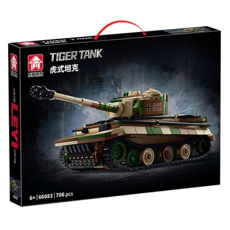 LE YI 66083 TIGER TANK bộ đồ chơi xếp lắp ráp ghép mô hình Military Army Quân Sự Bộ Đội 706 khối