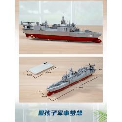 KEEPPLEY 23202 VŨ KHÍ HẠNG NẶNG CỦA SỨC MẠNH LỚN TYPE 055 KẺ HỦY DIỆT 1 585 tỷ lệ 1:585 bộ đồ chơi xếp lắp ráp ghép mô hình Military Army Quân Sự Bộ Đội 447 khối