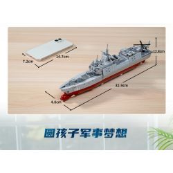 KEEPPLEY 23202 VŨ KHÍ HẠNG NẶNG CỦA SỨC MẠNH LỚN TYPE 055 KẺ HỦY DIỆT 1 585 tỷ lệ 1:585 bộ đồ chơi xếp lắp ráp ghép mô hình Military Army Quân Sự Bộ Đội 447 khối