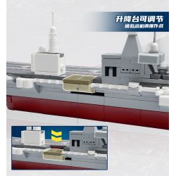 KEEPPLEY 23204 VŨ KHÍ MẠNH MẼ CỦA SỨC VĨ ĐẠI 076 TÀU TẤN CÔNG ĐỔ BỘ 1 838 tỷ lệ 1:838 bộ đồ chơi xếp lắp ráp ghép mô hình Military Army Quân Sự Bộ Đội 434 khối