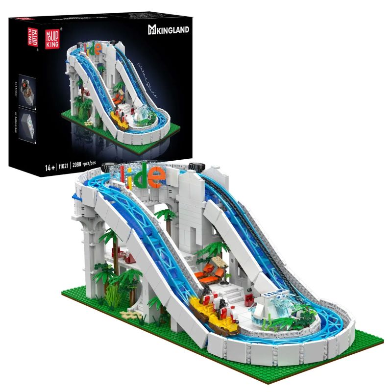 MouldKing 11021 Mould King 11021 TRƯỢT NƯỚC VỘI VÃ VỀ PHÍA TRƯỚC bộ đồ chơi xếp lắp ráp ghép mô hình Creator WATER SLIDE Sáng Tạo 2088 khối