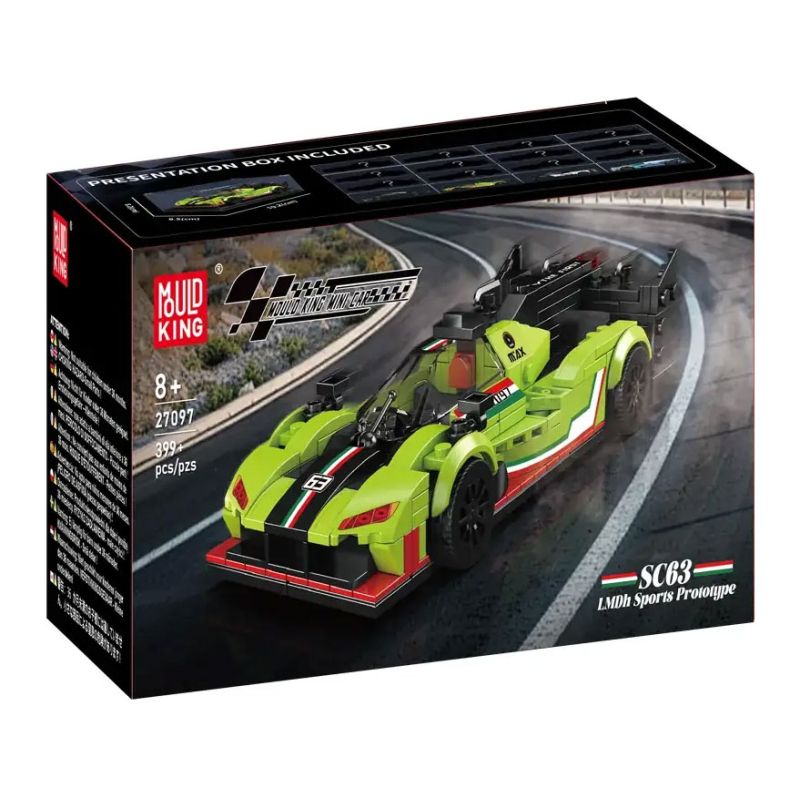MouldKing 27097 Mould King 27097 XE NGUYÊN MẪU LAMBORGHINI SC63 LMDH bộ đồ chơi xếp lắp ráp ghép mô hình Speed Champions Racing Cars SC63 LMDH SPORTS PROTOTYPE Đua Xe Công Thức 466 khối