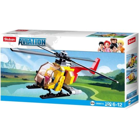 SLUBAN M38-B0667A B0667A 0667A M38B0667A 38-B0667A TRỰC THĂNG bộ đồ chơi xếp lắp ráp ghép mô hình City Thành Phố 100 khối