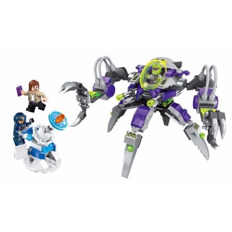 Enlighten 1608 Qman 1608 non  MÁY BAY BẠCH TUỘC CỦA NGƯỜI NGOÀI HÀNH TINH bộ đồ chơi xếp lắp ráp ghép mô hình Space Adventure SPACE ADVENTURE AGAINST ALIEN ATTACK Thám Hiểm Không Gian 230 khối