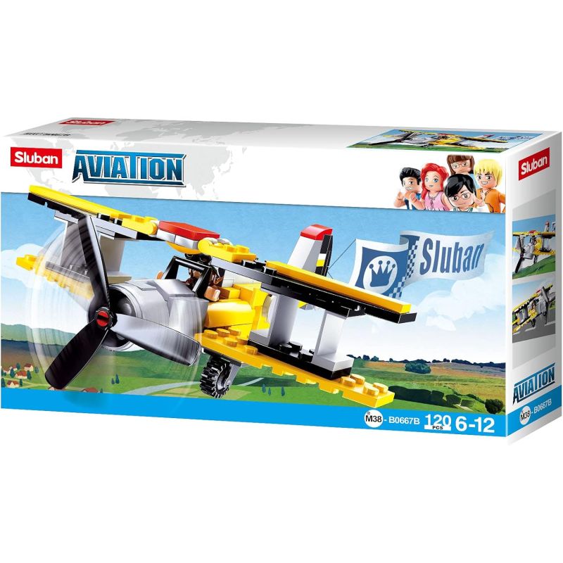 SLUBAN M38-B0667B B0667B 0667B M38B0667B 38-B0667B MÁY BAY CHÂN VỊT bộ đồ chơi xếp lắp ráp ghép mô hình City Thành Phố 120 khối