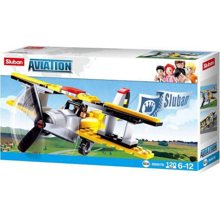 SLUBAN M38-B0667B B0667B 0667B M38B0667B 38-B0667B MÁY BAY CHÂN VỊT bộ đồ chơi xếp lắp ráp ghép mô hình City Thành Phố 120 khối