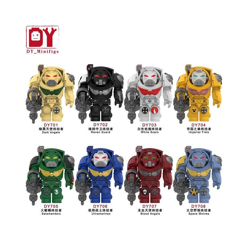 DY_MINIFIGS DY701 DY702 DY703 DY704 DY705 DY706 DY707 DY708 WARHAMMER 40.000 8 MÔ HÌNH bộ đồ chơi xếp lắp ráp ghép mô hình Movie & Game Phim Và Trò Chơi