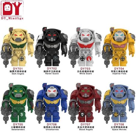DY_MINIFIGS DY701 DY702 DY703 DY704 DY705 DY706 DY707 DY708 WARHAMMER 40.000 8 MÔ HÌNH bộ đồ chơi xếp lắp ráp ghép mô hình Movie & Game Phim Và Trò Chơi