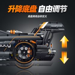 GULY 10646 SIÊU XE ĐEN 1 8 tỷ lệ 1:8 bộ đồ chơi xếp lắp ráp ghép mô hình Technic Kỹ Thuật Công Nghệ Cao Mô Hình Phương Tiện 3803 khối