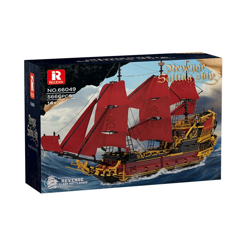 REOBRIX 66049 NỮ HOÀNG ANNE TRẢ THÙ bộ đồ chơi xếp lắp ráp ghép mô hình Pirates Of The Caribbean REVENGE SAILING SHIP Cướp Biển Vùng Caribe 5666 khối