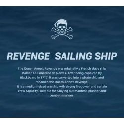 REOBRIX 66049 NỮ HOÀNG ANNE TRẢ THÙ bộ đồ chơi xếp lắp ráp ghép mô hình Pirates Of The Caribbean REVENGE SAILING SHIP Cướp Biển Vùng Caribe 5666 khối