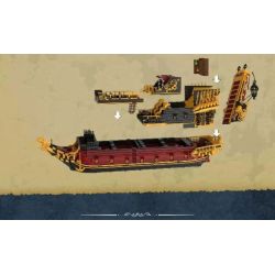 REOBRIX 66049 NỮ HOÀNG ANNE TRẢ THÙ bộ đồ chơi xếp lắp ráp ghép mô hình Pirates Of The Caribbean REVENGE SAILING SHIP Cướp Biển Vùng Caribe 5666 khối