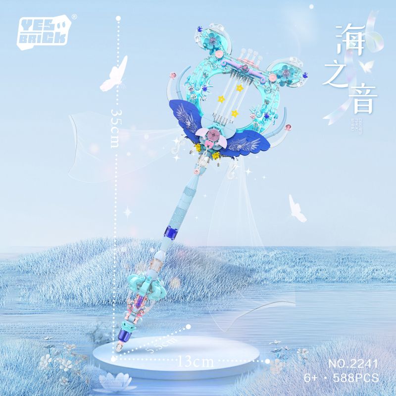 WEILE CREATION 2241 ÂM THANH CỦA SCENTER SEAD FAIRY bộ đồ chơi xếp lắp ráp ghép mô hình 588 khối