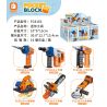 FORANGE FC8163 8163 CÔNG CỤ MINI 6 LOẠI MÁY KHOAN ĐIỆN BÚA SÚNG BẮN KHÔNG KHÍ CƯA TRÒN MÀI GÓC bộ đồ chơi xếp lắp ráp ghép mô hình 687 khối